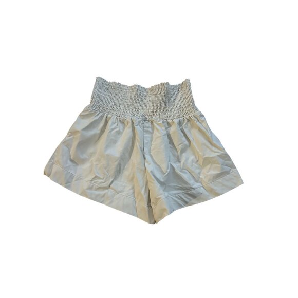 POOKIE & SEBASTIAN Off White Faux Leather High Waist Shorts Size Small - Picture 6 of 6